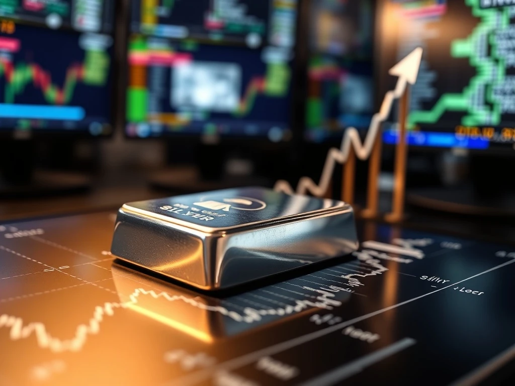 Silver market cap surge illustrated with bullion on a chart outperforming other assets.