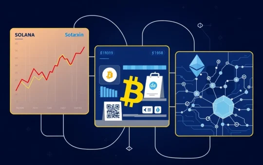 January 2025 cryptocurrency market analysis showing Solana network growth and Bitcoin merchant adoption trends