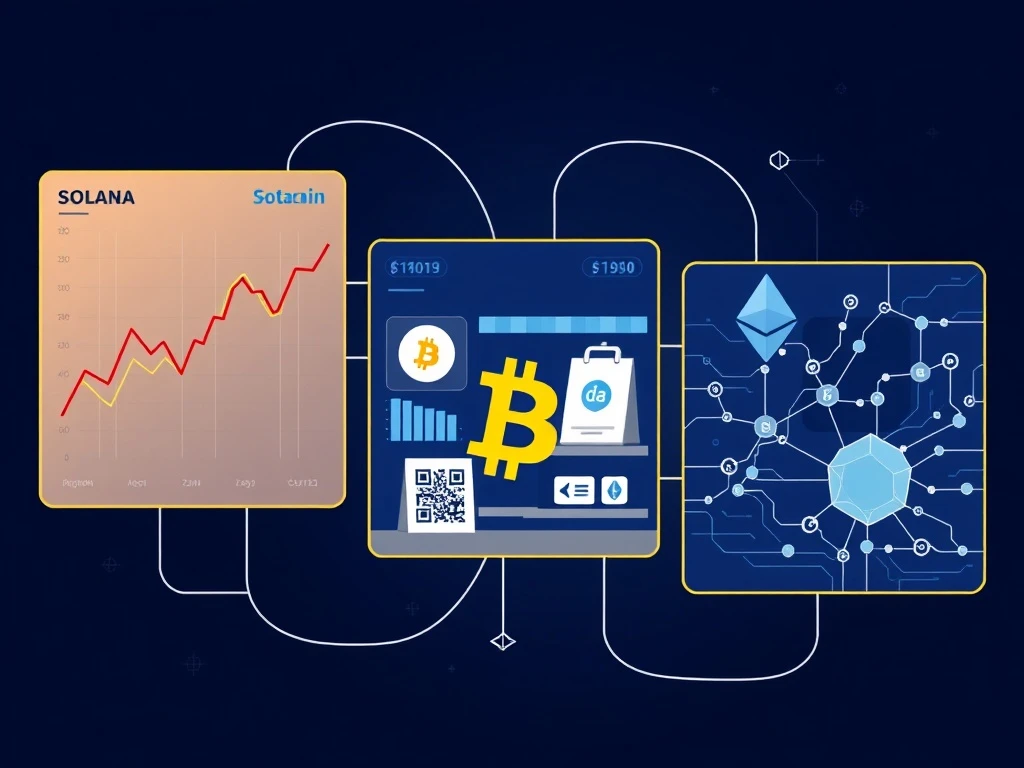 January 2025 cryptocurrency market analysis showing Solana network growth and Bitcoin merchant adoption trends