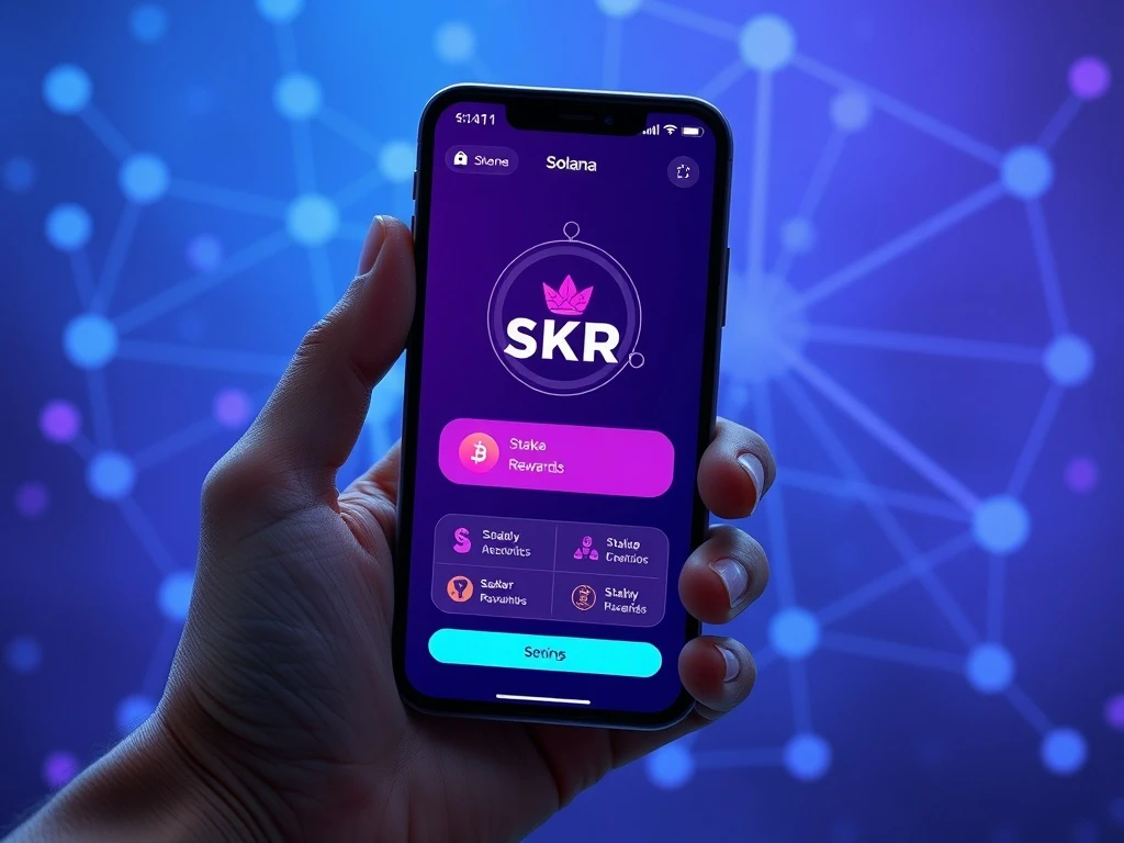 Solana Mobile SKR token airdrop for Seeker smartphone users with staking rewards