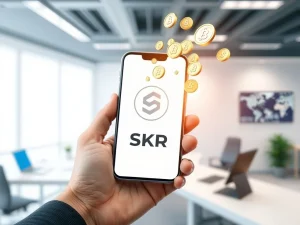 Solana Seeker phone receiving the monumental SKR token airdrop for its user community.