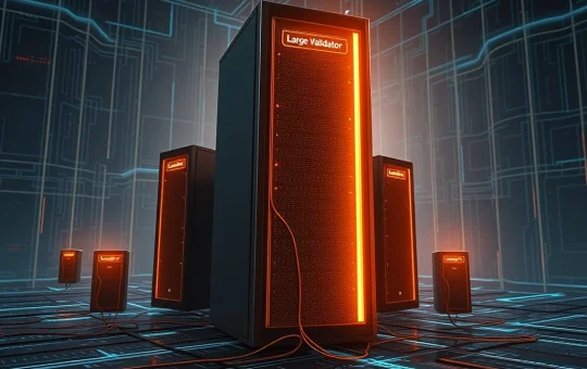 Illustration of Solana network decentralization crisis as small validator nodes go offline.