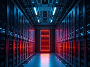 Solana validator crisis shows network centralization with inactive server racks representing validator decline