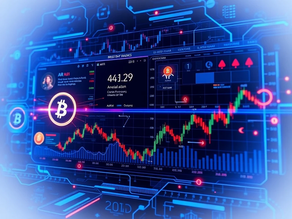SOON's 100xSOON perpetual futures prediction market interface showing real-time cryptocurrency and stock predictions