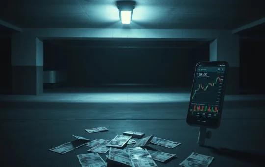 A South Korean underground parking garage scene symbolizing a violent crypto robbery and subsequent legal sentencing.