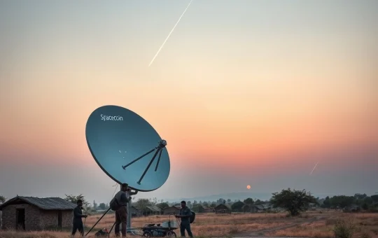 Spacecoin satellite internet deployment in rural Africa connecting remote communities