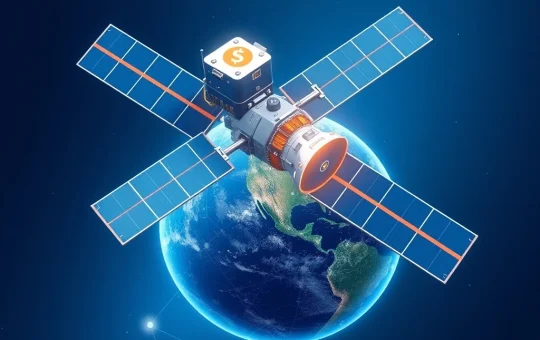 Spacecoin and World Liberty Financial partnership merging blockchain DeFi with satellite internet connectivity technology.