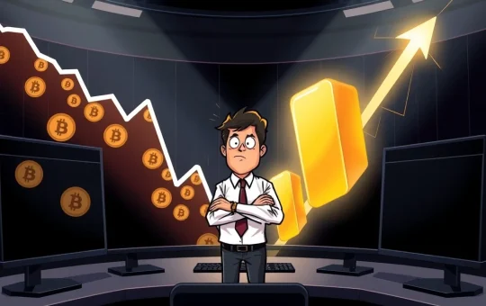 Analyst chart showing stablecoin market fall and capital flight to gold instead of Bitcoin in 2025