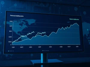 Analysis of stablecoin growth slowdown showing diverging market trends for established and new digital currencies.