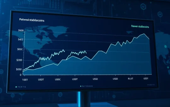 Analysis of stablecoin growth slowdown showing diverging market trends for established and new digital currencies.