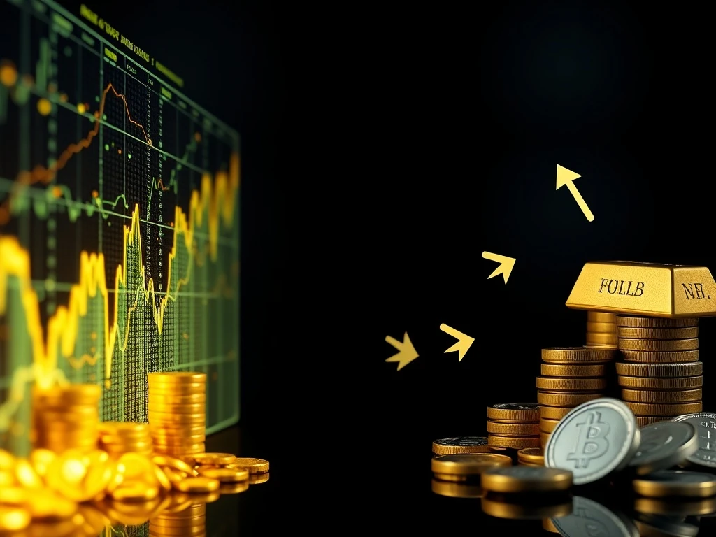 Capital rotation from stablecoin market cap to gold and silver safe havens during market uncertainty