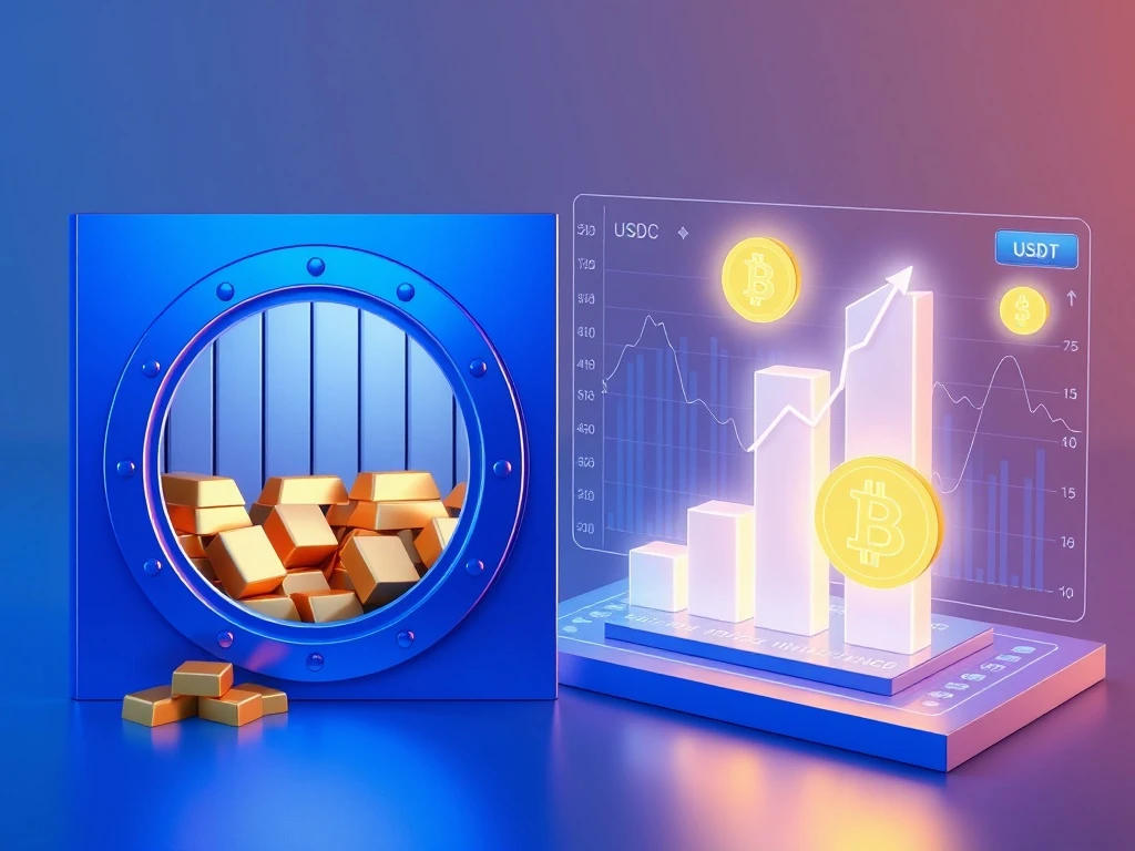 Stablecoin growth threatens traditional bank deposits according to Standard Chartered analysis showing potential massive outflows.