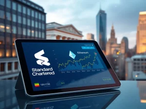 Standard Chartered's strategic move into crypto brokerage services alongside Ethereum market analysis