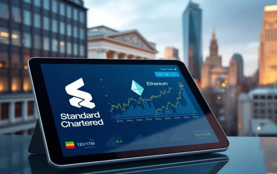 Standard Chartered's strategic move into crypto brokerage services alongside Ethereum market analysis