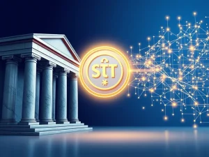 State Street tokenized products bridging traditional banking with blockchain technology infrastructure.