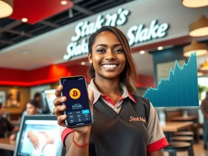 Steak 'n Shake employee benefits from new Bitcoin bonus program for part-time staff.
