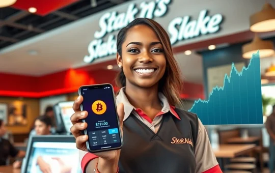 Steak 'n Shake employee benefits from new Bitcoin bonus program for part-time staff.