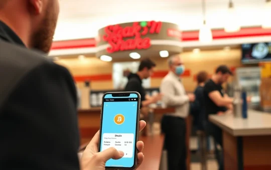Steak 'n Shake customer using Bitcoin Lightning Network for payment at counter