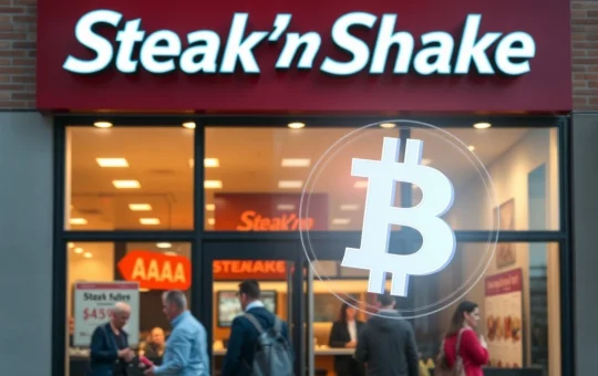 Steak 'n Shake restaurant demonstrating corporate Bitcoin adoption strategy with digital currency integration