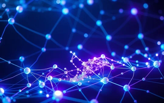 Visualization of the SUI blockchain network outage showing a disrupted section of the digital ledger