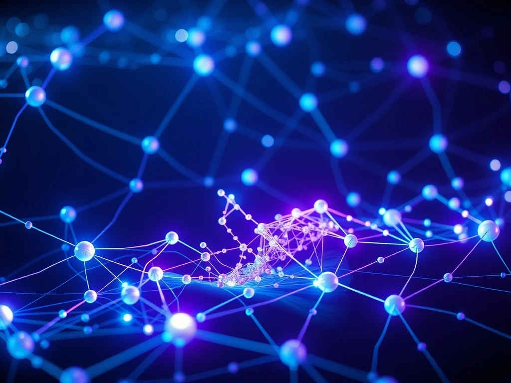 Visualization of the SUI blockchain network outage showing a disrupted section of the digital ledger