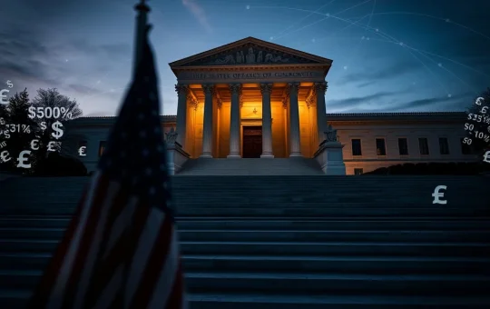 U.S. Supreme Court building during postponed Trump tariff policy ruling decision
