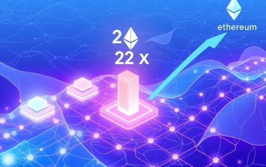 Visualization of Taiko's Shasta upgrade dramatically reducing Ethereum layer-2 transaction costs and complexity.