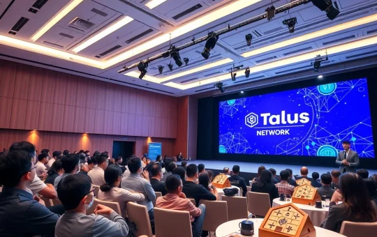 Talus Network hosts its 2026 AI blockchain roadmap event at DreamPlus Gangnam in Seoul.