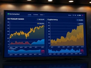 Tether's 2025 financial strategy showing record US Treasury holdings alongside profit changes in cryptocurrency market