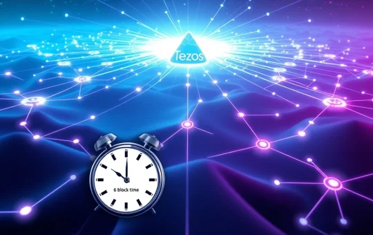 Tezos Tallinn upgrade reduces blockchain block times to 6 seconds for faster transactions.