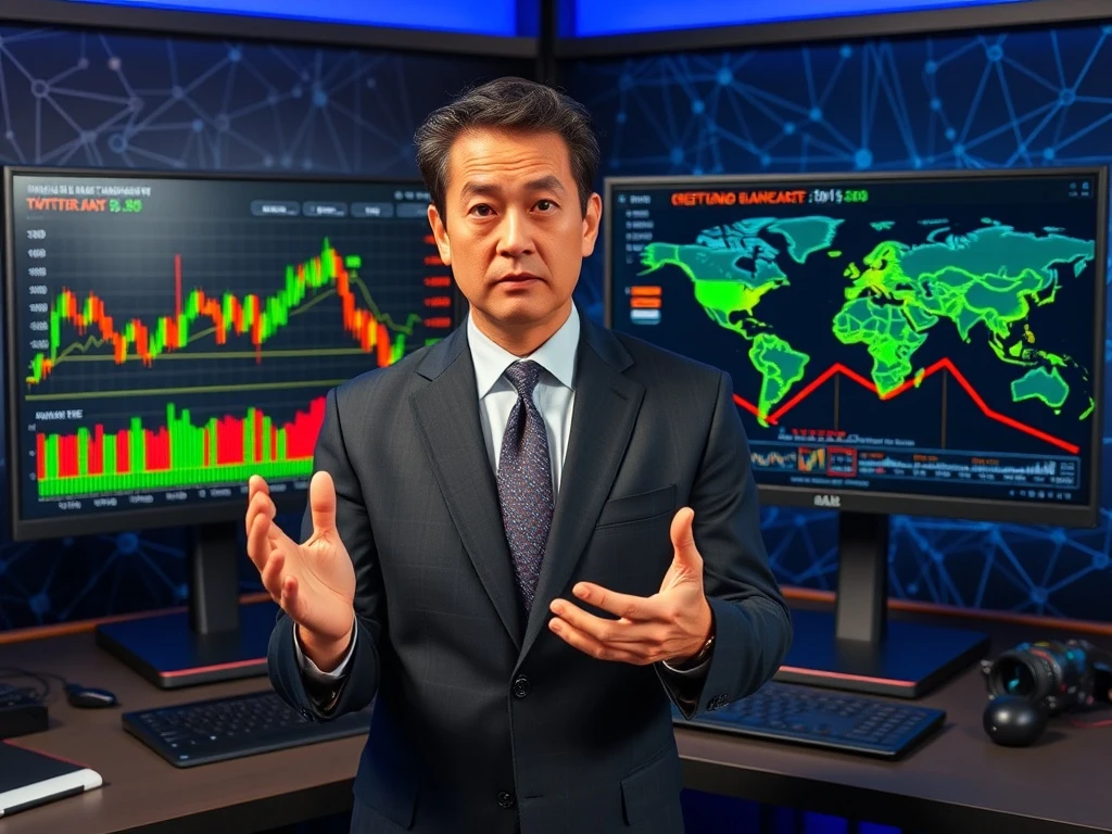 Tom Lee analyzes Bitcoin and stock market charts for 2026 prediction with geopolitical context