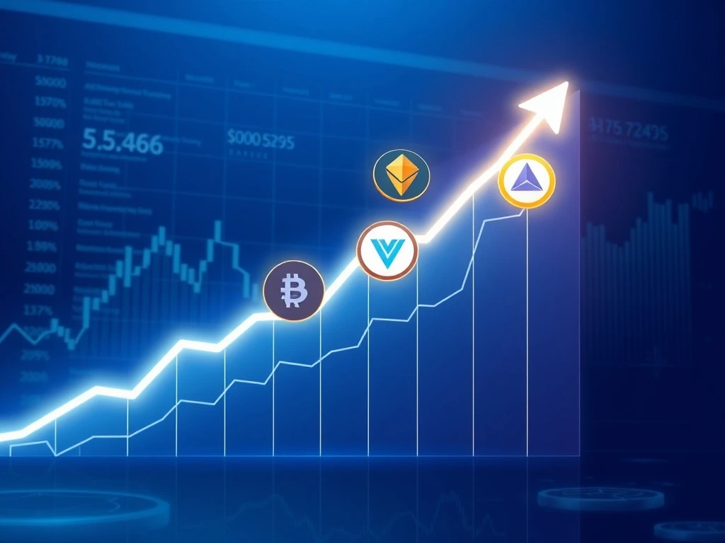 Analysis of trending cryptocurrencies SYN CBK AQT FF H showing market cap growth