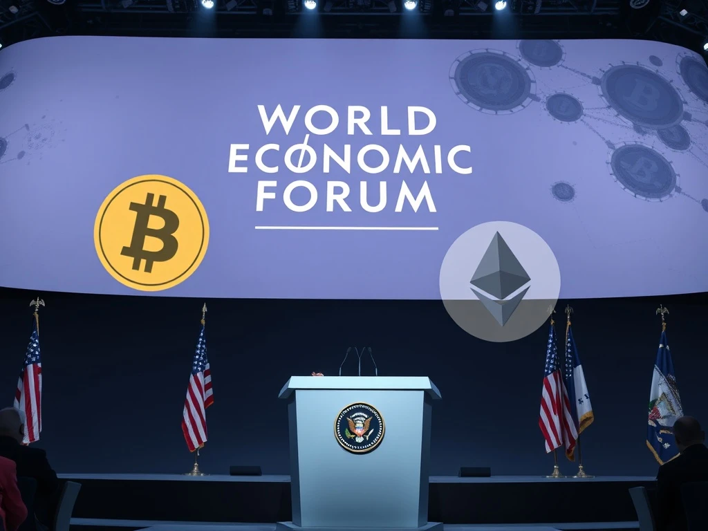 President Trump announces cryptocurrency legislation at World Economic Forum signaling regulatory clarity for digital assets