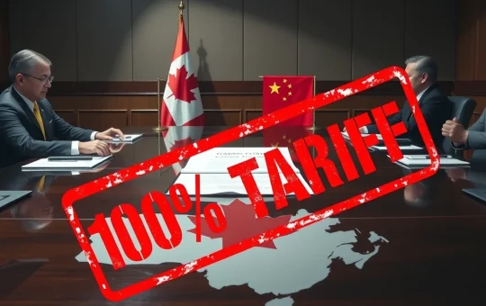 Trump threatens 100% tariff on Canadian products over potential China trade deal, escalating trade tensions.