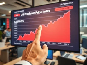 US Producer Price Index data shows a sharp 0.5% rise in December, exceeding economic forecasts.