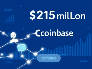 Analysis of $215 million USDC transfer to Coinbase showing stablecoin market movement