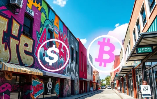 USDT real estate transaction in Miami's Wynwood neighborhood commercial property