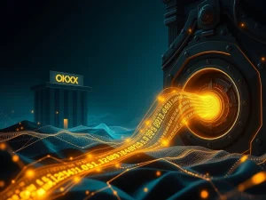 Analysis of a massive $865 million USDT stablecoin transfer from OKX exchange to an unknown cryptocurrency wallet.