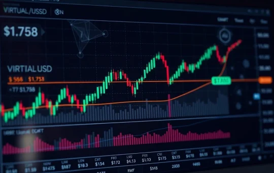 Technical analysis chart showing VIRTUAL Protocol's key trading levels and price targets for cryptocurrency investors