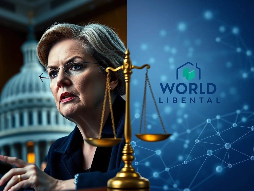 Senator Elizabeth Warren challenges World Liberty Financial bank charter over Trump conflicts.