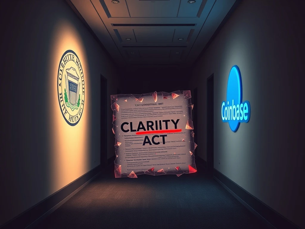 White House and Coinbase in a standoff over the crypto market structure bill and DeFi regulation.