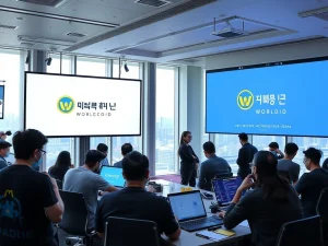 Worldcoin World Build Korea Hackathon 2026 event in Seoul focusing on human verification for Web3 services
