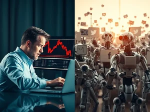 X platform suppressing cryptocurrency content while bots overwhelm social media with spam messages