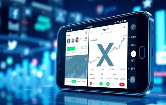 X Smart Cashtags feature showing live cryptocurrency and stock market tracking interface