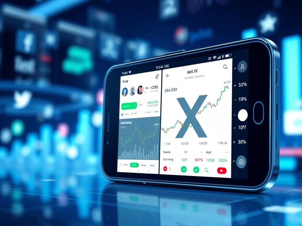 X Smart Cashtags feature showing live cryptocurrency and stock market tracking interface