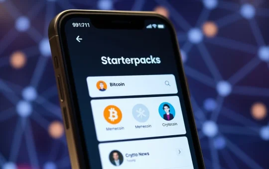 X platform's new Starterpacks feature for discovering Bitcoin and cryptocurrency accounts.