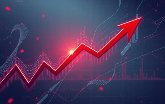 Analysis of XRP price chart showing potential short squeeze and liquidation risk in cryptocurrency markets.
