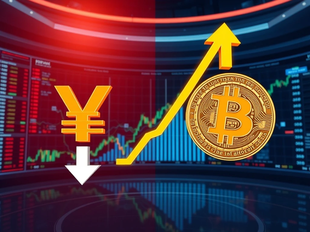 Bitcoin price analysis showing potential impact of yen intervention on cryptocurrency markets