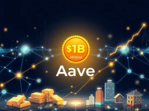 Aave achieves $1 billion in tokenized real-world assets connecting blockchain to traditional finance