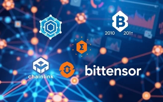 AI crypto tokens Chainlink and Bittensor leading social engagement rankings in blockchain sector